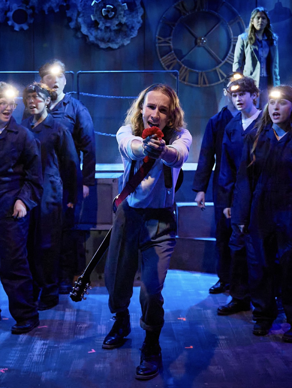 Elijah as Orpheus in Hadestown