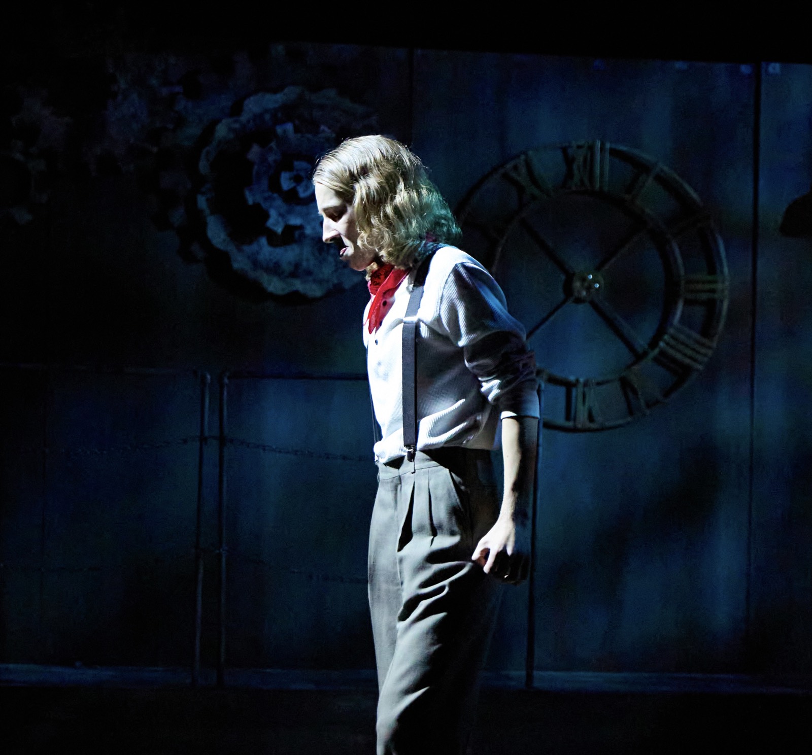 Elijah as Orpheus in Hadestown